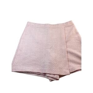 Messini Pink Skort Size Medium Wrap Front Panel Subtle Shimmer Detail